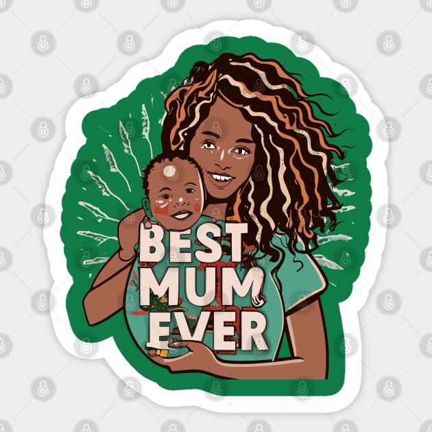 Best Mum Ever Sticker by Graceful Designs